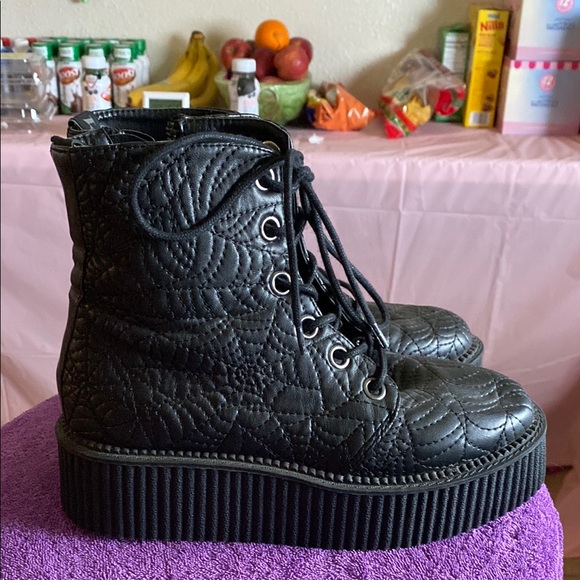Killstar Shoes - DONATING NEXT WEEK IF DOESNT SELL Killstar spiderweb combat boots